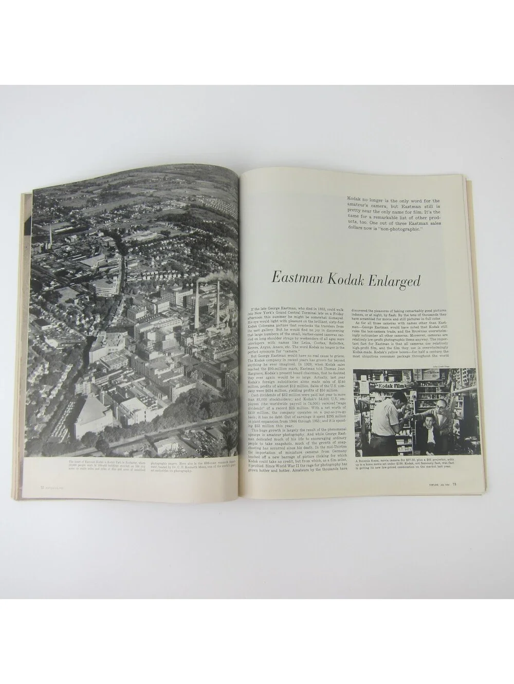 Vintage FORTUNE Magazine July 1954 Eastman Kodak Columbus Indiana Otis Elevator